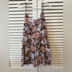 Floral Spaghetti Strap Romper